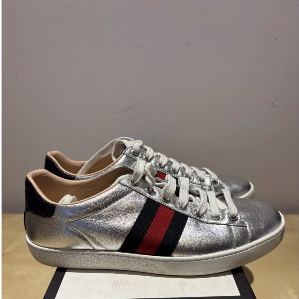Silver Gucci Trainers - Picture 3 of 3